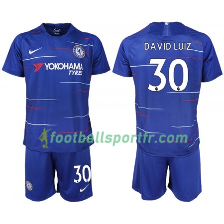 Tenue Chelsea DAVID LUIZ 30 Enfant Domicile 2018-2019 Maillot de Foot